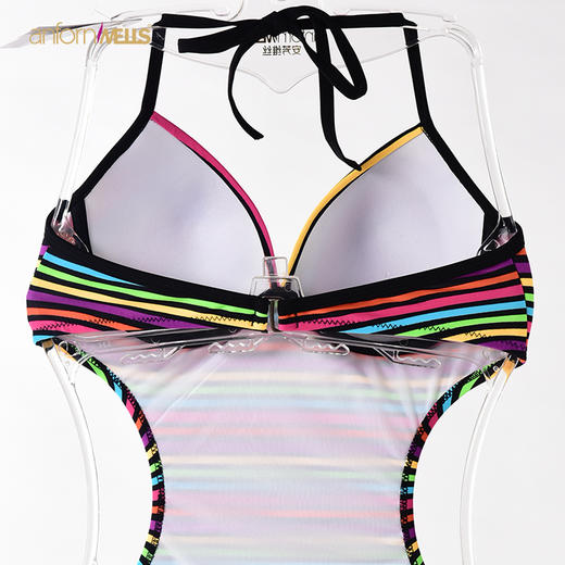 安芳维丝  色条连体性感泳衣 19118502 商品图1
