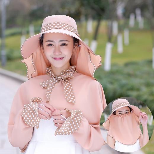 骑车防晒帽子遮脸防紫外线电动车遮阳帽可折叠太阳帽女士夏天凉帽 商品图1
