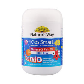 现货 佳思敏水果味儿童三色鱼油180粒