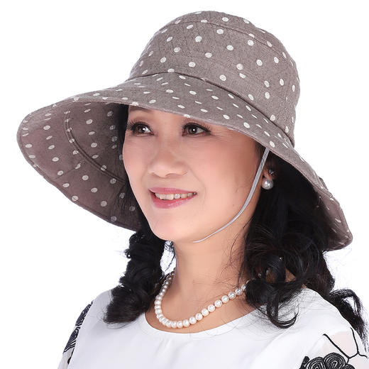 妈妈帽子女夏季防晒中年帽子中老年韩版遮阳帽布帽女士大檐防晒帽