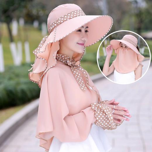 骑车防晒帽子遮脸防紫外线电动车遮阳帽可折叠太阳帽女士夏天凉帽 商品图0