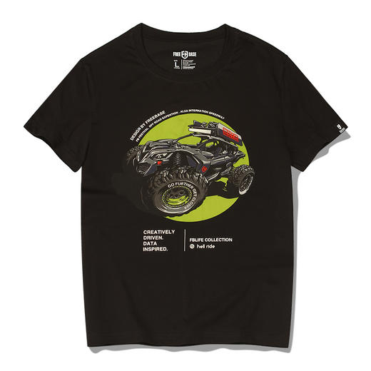 [19.9元1件]越野e族夏季新品短袖T恤越野战车印花合体纯棉体恤潮流T 商品图0