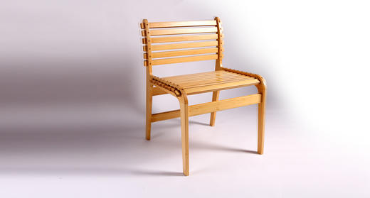 有弹性竹条椅子创意现代简约家用北欧餐椅组装茶室阳台休闲椅 商品图2
