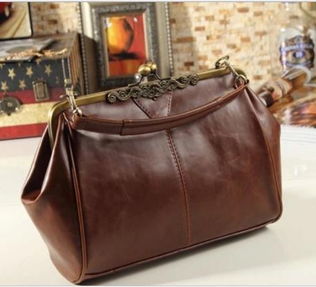 【箱包皮具】新款潮欧美时尚复古手提包西班牙夹子包女单肩斜挎包包袋 商品图1