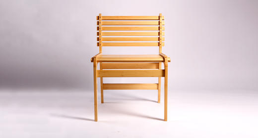 有弹性竹条椅子创意现代简约家用北欧餐椅组装茶室阳台休闲椅 商品图1