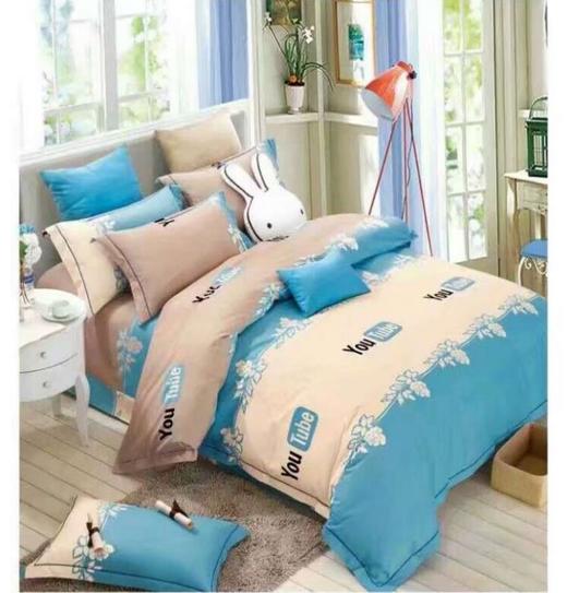 【床上用品】*简约花色纯棉四件套新款天丝卡通床单床上用品 商品图1