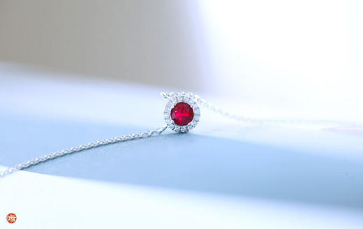 小而美｜白金红宝石锁骨链 商品图0
