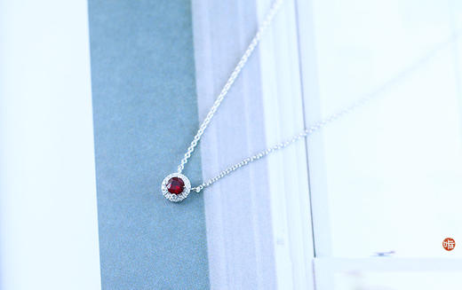 小而美｜白金红宝石锁骨链 商品图3