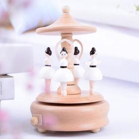【家居摆件】榉木家居摆件创意礼品木质音乐盒芭蕾舞女孩八音盒摆件