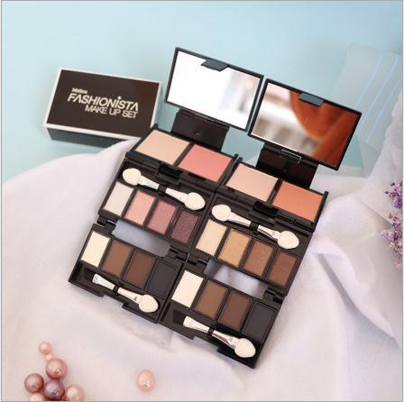 【腮红】 Mistinè折叠眼影修容彩妆盒眉粉高光腮红十色迷你化妆 商品图3