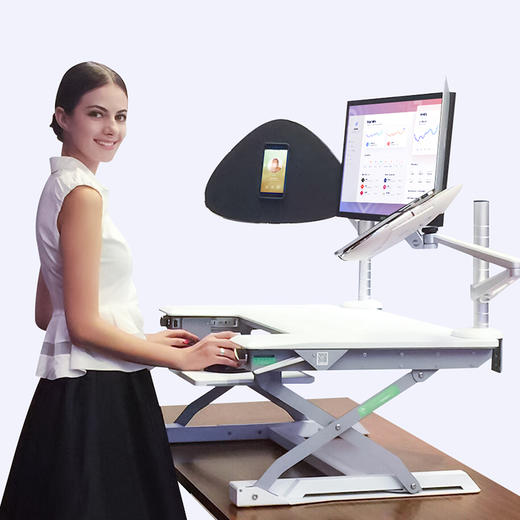 【SmartDesk-890mm桌上桌】-老师专属链接-米乔人体工学升降桌上桌 纯机械结构 手动 轻便设计 安全 无需安装 即拆即用 商品图3