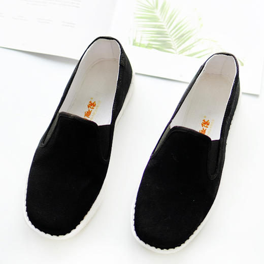 内联升女鞋手工千层底礼服呢方口巾舌边女鞋8631A 商品图4