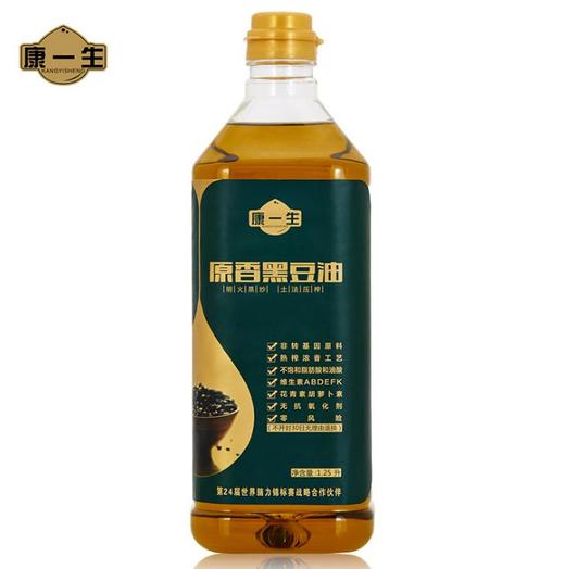 【食品酒水】黑豆油非转基因食用油东北特产青仁黑豆调味油 商品图0