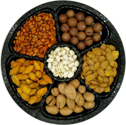 六分格坚果零食拼盘