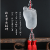 【汽车配饰】知足常乐琉璃汽车饰品车内用品保平安符脚丫创意礼品 商品缩略图5