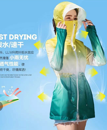 MX4178  防晒服女夏中长款长袖防紫外线