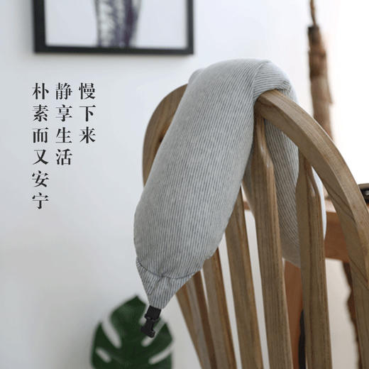 良品U型枕头护颈枕靠枕高分子纤维颗粒舒适透气 商品图2