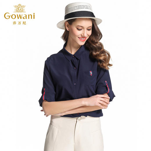 乔万尼夏季上衣桑蚕丝真丝衬衫EB2C832 商品图1