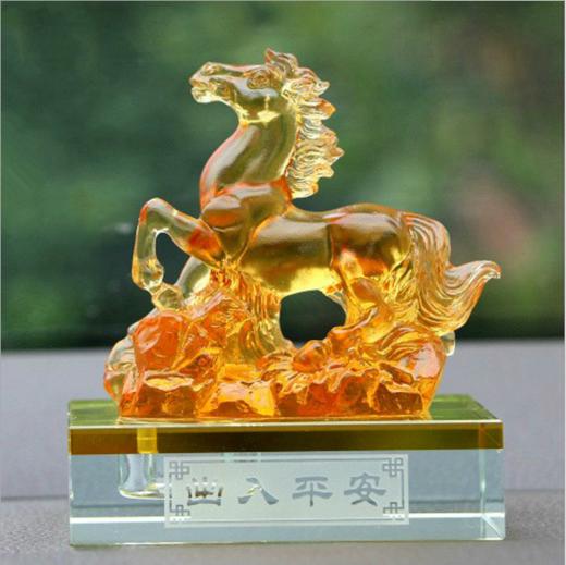 【汽车配饰】*汽车香水摆件马古法琉璃马到成功香水座汽车用品车载车饰 商品图0