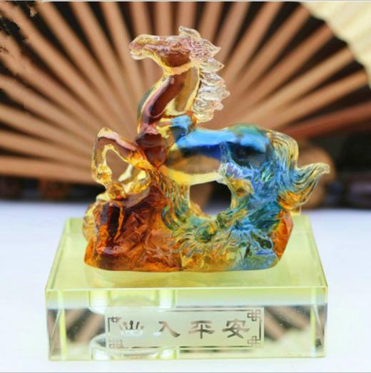 【汽车配饰】*汽车香水摆件马古法琉璃马到成功香水座汽车用品车载车饰 商品图4