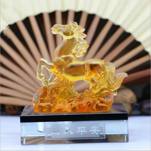 【汽车配饰】*汽车香水摆件马古法琉璃马到成功香水座汽车用品车载车饰 商品图3