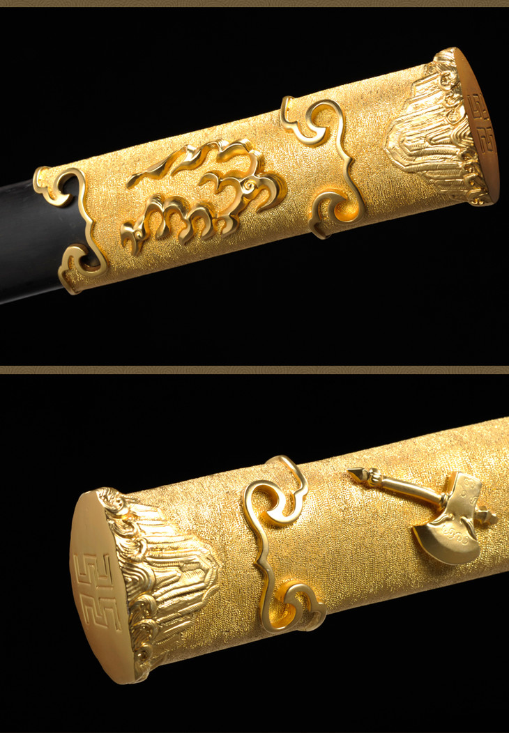 中国工艺美术大师沈新培帝王剑龙泉沈广隆剑铺宝剑sgl1012未开刃