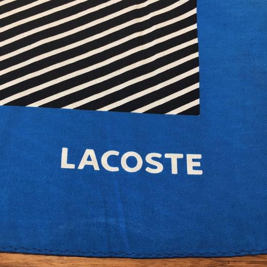 LACOSTE品牌 桑蚕丝绵印花方巾（外贸原单） 商品图1