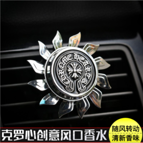 【汽车香水】汽车出风口 旋转风扇汽车空调出风口香水夹创意车载风口香水香薰