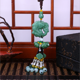 【汽车配饰】*汽车挂件内饰车挂 琉璃出入平安立体雕刻汽车装饰用品