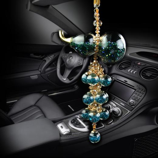 汽车配饰汽车挂件摆件葫芦车载水晶挂饰车挂水钻车内装饰用品