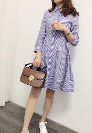 【服饰鞋包】轻奢系显瘦气质优雅衬衫连衣裙 商品图2