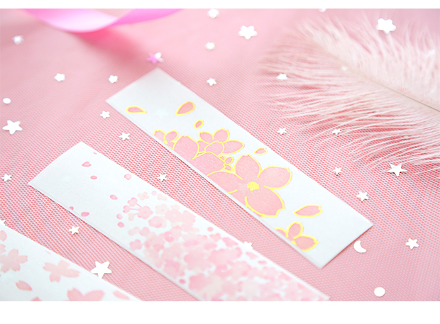 三年二班创意樱花贴纸笔简约学生中性笔05mm可替芯水笔文具用品