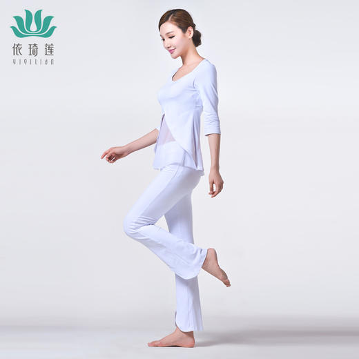 依琦莲白-不一样的瑜伽白 特惠白色锦纶套装JSB16515+JL16516/17821 商品图1