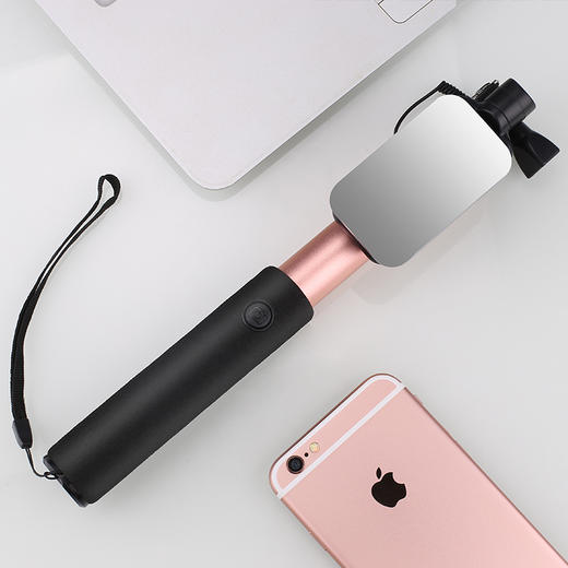 【M8升级自拍杆】潮流爆款旅行必备带后视镜神器 大镜子免蓝牙五合一折叠自拍杆 商品图5