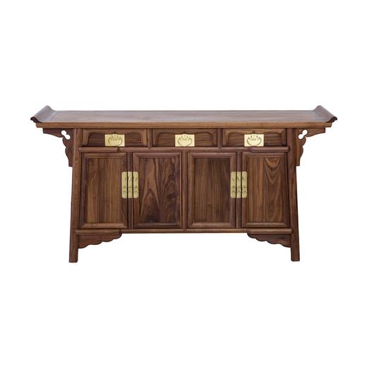 新仿黑胡桃木新中式连三连体柜玄关桌QN17070004110 Newly made Black walnut wood Reproduction Buffet cabinet 商品图1