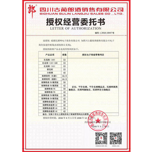 【推荐】郎酒 酱香型白酒 郎哥44.8度 500ml*6瓶 红款 白酒 商品图2