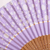 Korssan 桑蚕丝手工印花竹骨扇 CSS1363001 01K紫 商品缩略图2