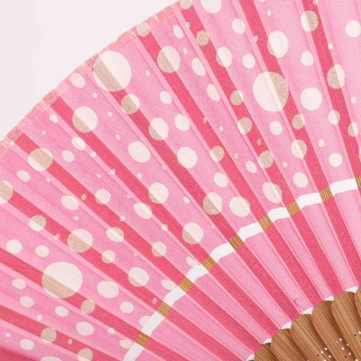 Korssan 桑蚕丝手工印花竹骨扇  KSS1563001 01R粉 商品图2