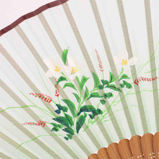 Korssan 桑蚕丝手工画竹骨扇  CSS1363001  05E绿 商品图2