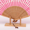 Korssan 桑蚕丝手工印花竹骨扇  KSS1563001 01R粉 商品缩略图1