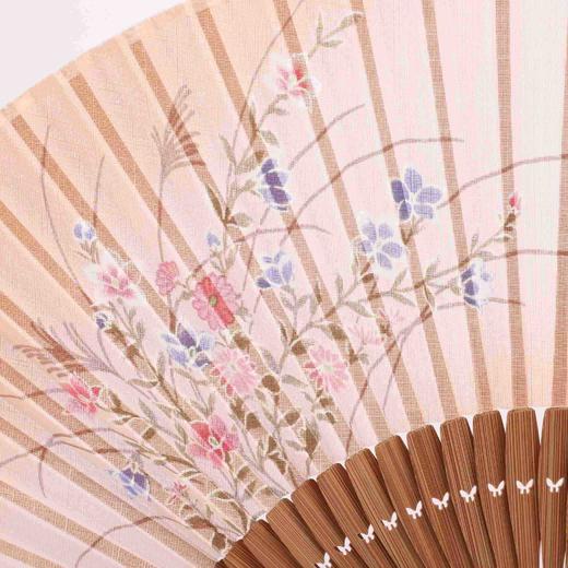 Korssan 棉手工画竹骨架扇子出口日本）CSS1363003 02b米 商品图1