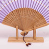 Korssan 桑蚕丝手工印花竹骨扇 CSS1363001 01K紫 商品缩略图1