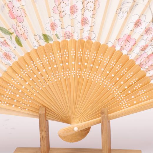 棉竹骨时尚扇 (出口日本)KSS1563003 04L蓝 商品图2