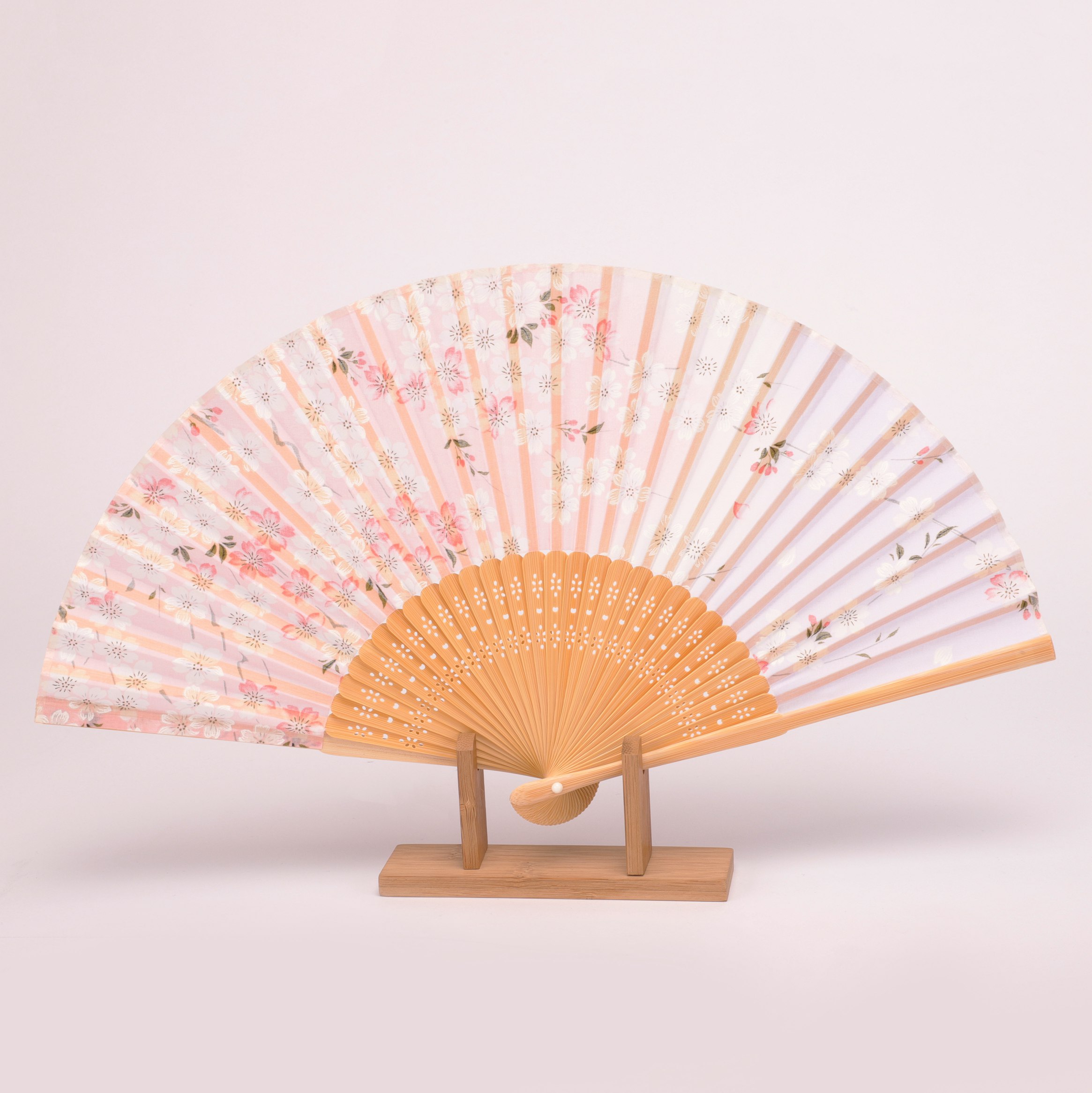 Korssan 棉竹骨时尚扇 (出口日本)CSS1563003 03R粉