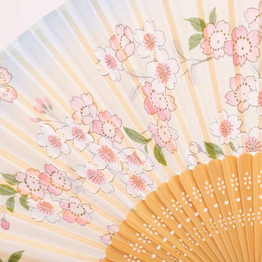 棉竹骨时尚扇 (出口日本)KSS1563003 04L蓝 商品图1