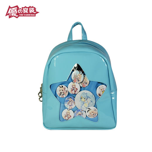 【双肩包】优之良袋新款透明痛包二次元动漫痛包学院风时尚PU双肩包 商品图1