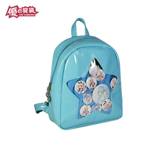 【双肩包】优之良袋新款透明痛包二次元动漫痛包学院风时尚PU双肩包 商品图0