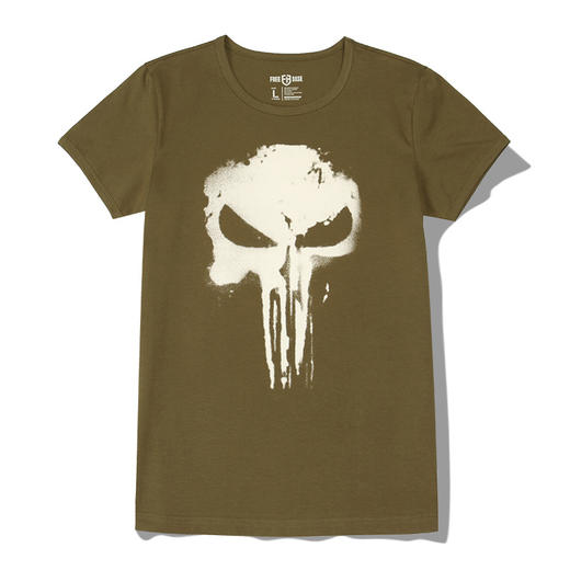 【19.9元1件】自由基地惩罚者紧身短T潮流印花修身体恤punisher印花T 商品图1