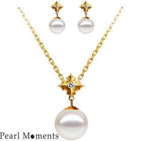 Pearl moments 闪耀的星 天然淡水珍珠项链耳钉套装2.0