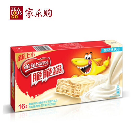 雀巢酸奶味威化320g盒